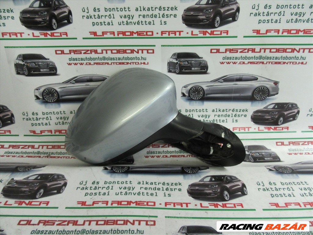 Fiat Grande Punto ezüst színű, elektromos, jobb oldali tükör 1. kép