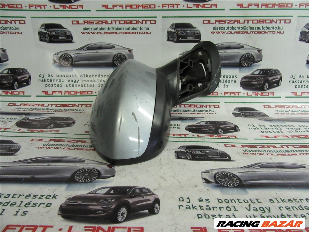 Fiat Grande Punto ezüst színű, elektromos, jobb oldali tükör 2. kép