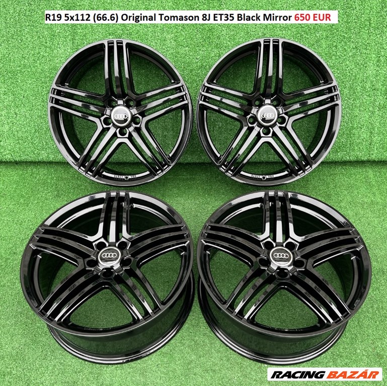 R19 5x112 (66.6) Original Tomason 8J ET35 Black Mirror 650 EUR 1. kép