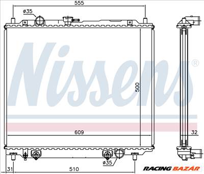 NISSENS 62802 Hűtőradiátor