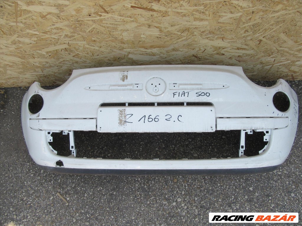 Fiat 500 fehér színű, első lökhárító a képen látható sérüléssel 55058 1. kép