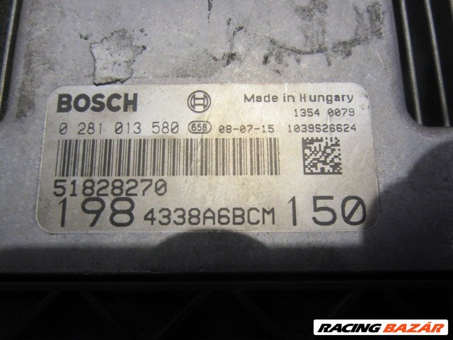 153236 Fiat Bravo 2007-2014 1,9 16v Diesel motorvezérlő szett 51828270 , 0281013580 2. kép