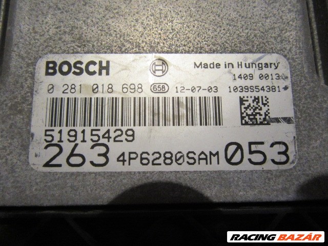 Fiat Doblo III. 2009-2015 1,6 16v Diesel motorvezérlő 0281018698 , 51915429 2. kép