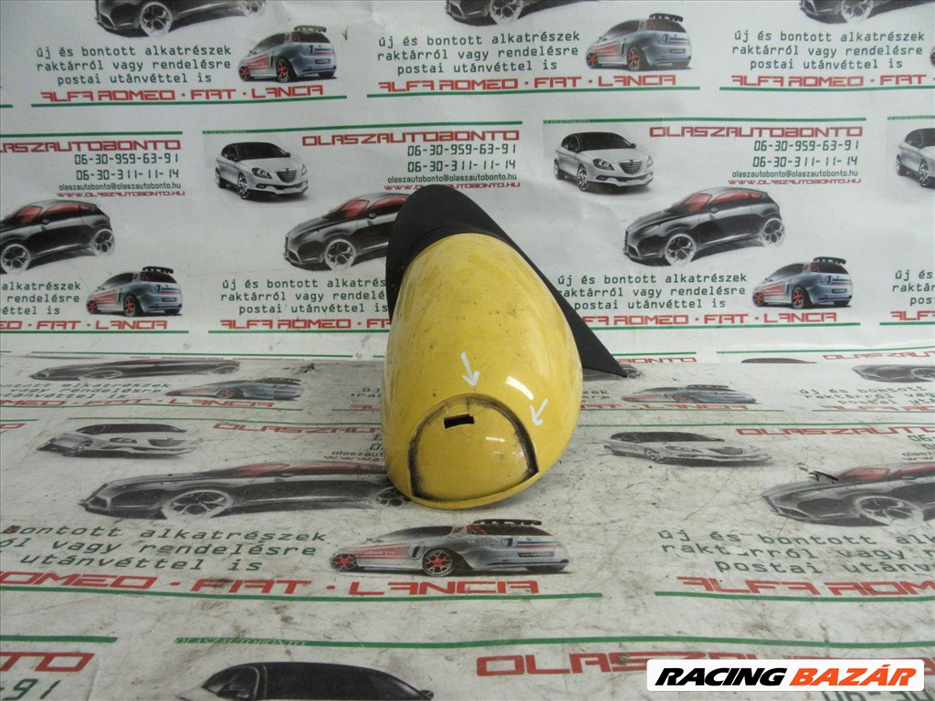 Fiat Seicento sárga színű, manual , bal oldali tükör a képen látható sérüléssel 2. kép