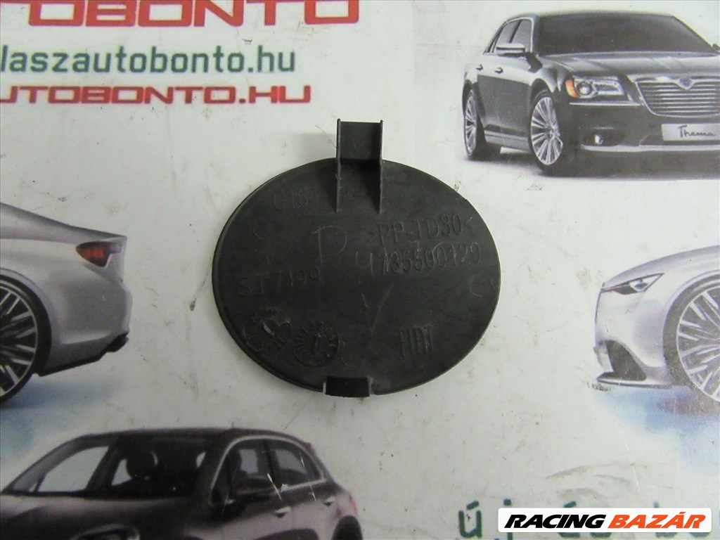 Fiat Punto Evo 735500129 számú, fekete színű, első vonószem takaró 2. kép