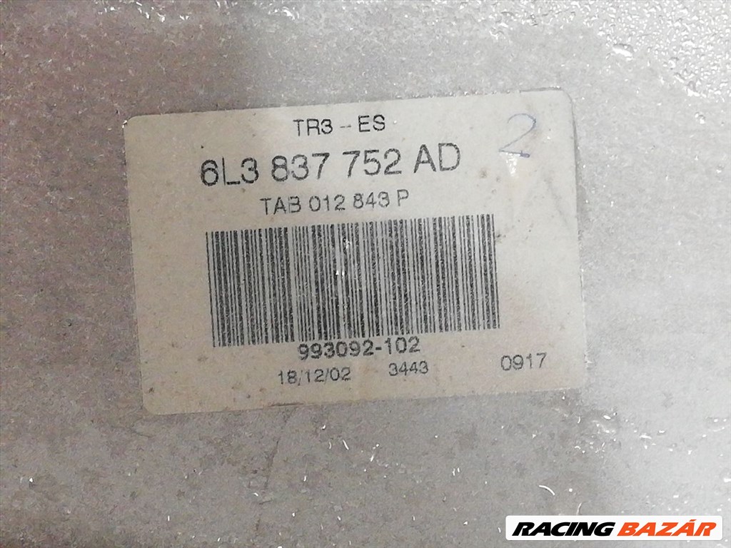  SEAT IBIZA III (6L1) Jobb első Ablakemelő Szerkezet (Elektromos) #6278 6l3837752ad 5. kép