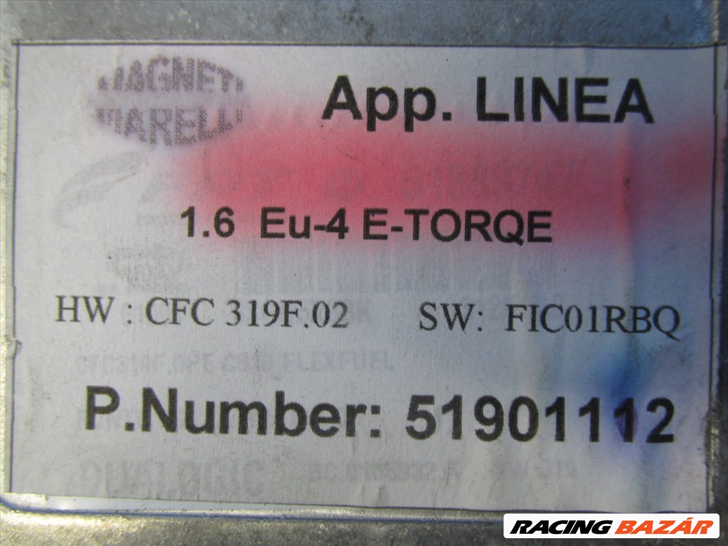 Fiat Linea 1,6 benzin motorvezérlő 51901112 3. kép