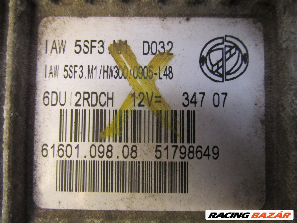 72480 Fiat Grande Punto 1,2 8v benzin motorvezérlő szett 51798649 3. kép