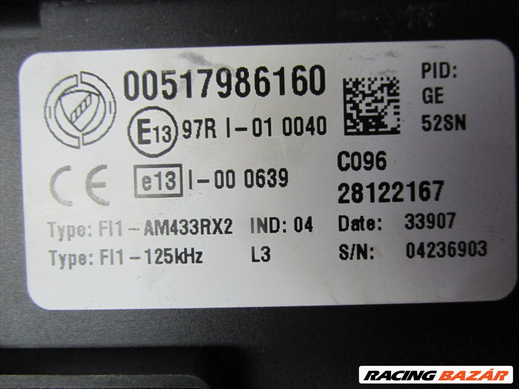 72480 Fiat Grande Punto 1,2 8v benzin motorvezérlő szett 51798649 4. kép