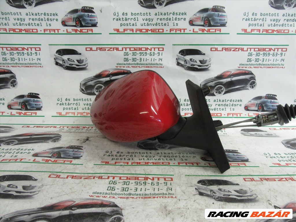 Fiat Idea/Lancia Musa piros színű, manual, jobb oldali tükör 1. kép