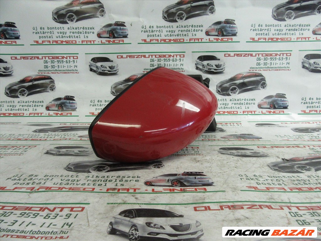 Fiat Idea/Lancia Musa piros színű, manual, jobb oldali tükör 2. kép