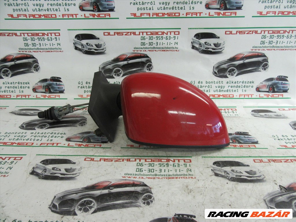 Fiat Idea/Lancia Musa piros színű, manual, jobb oldali tükör 4. kép