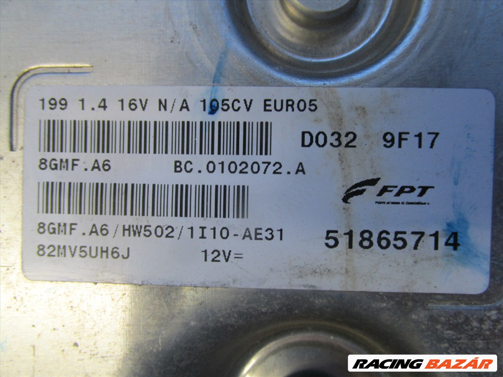 71968 Fiat Punto Evo 1,4 benzin motorvezérlő 51865714 3. kép