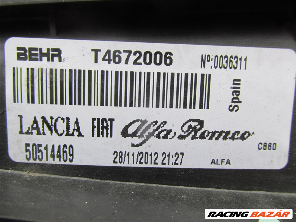 Alfa Romeo Giulietta 1,4 benzin hűtőventilátor keret motorral 50514469 4. kép