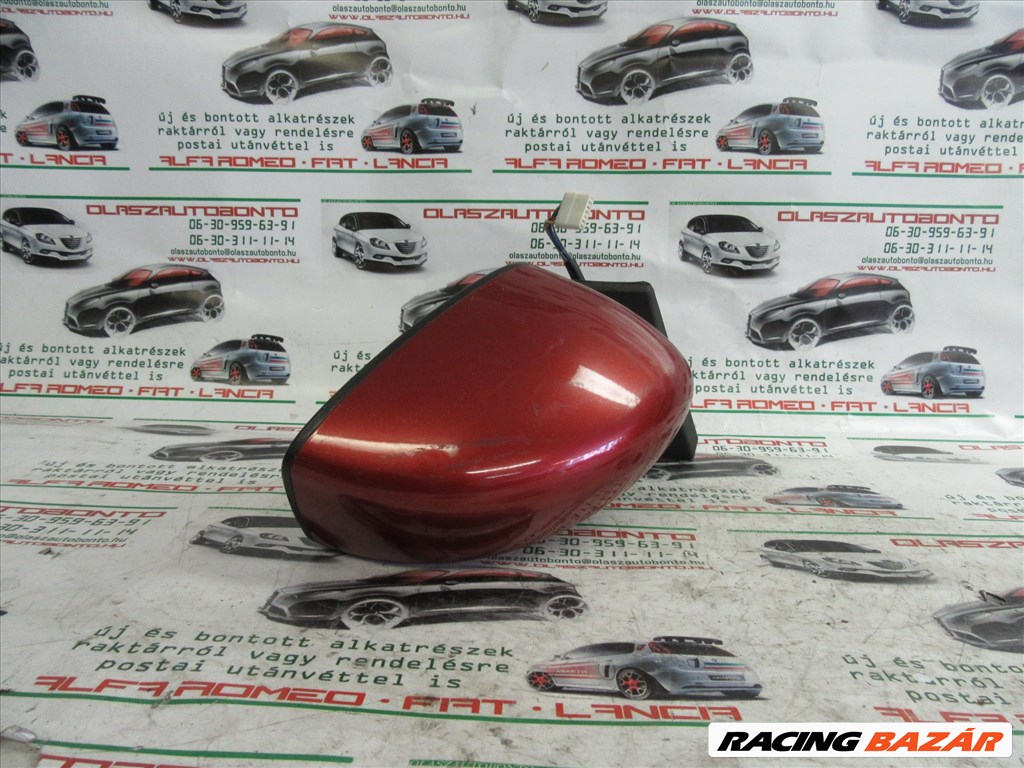 Fiat Idea/Lancia Musa piros színű, elektromos, jobb oldali tükör  2. kép