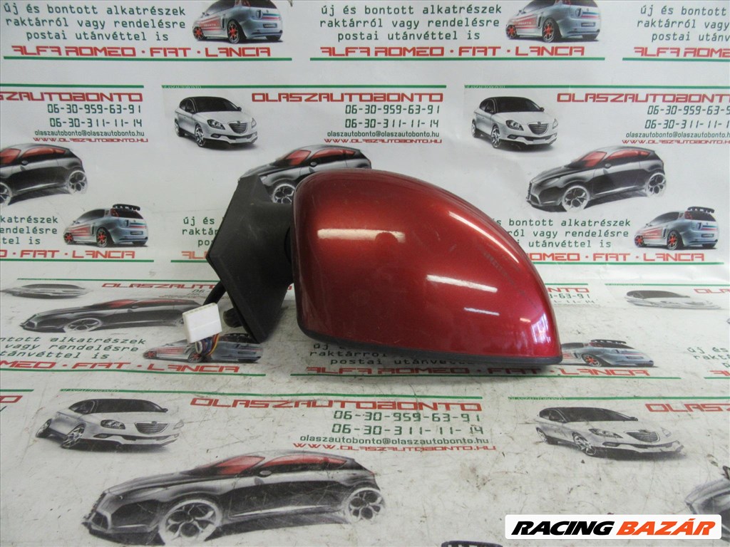Fiat Idea/Lancia Musa piros színű, elektromos, jobb oldali tükör  4. kép