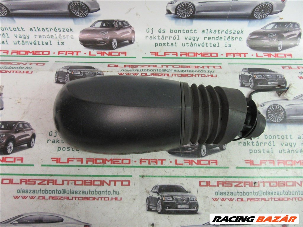 Fiat Punto II. matt fekete színű, elektromos, jobb oldali tükör 1. kép