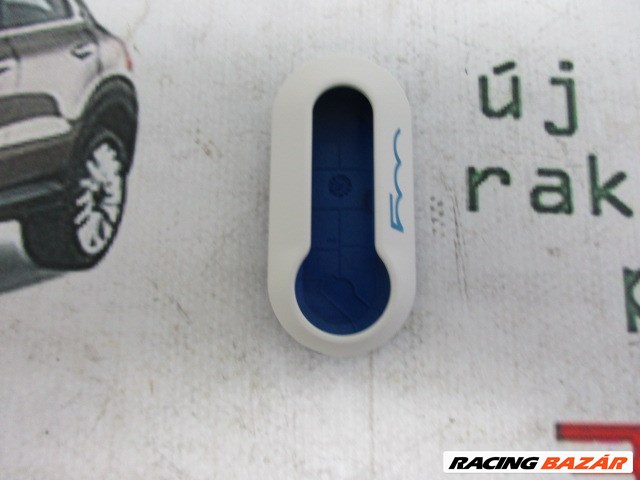 Fiat 500 gyári új, kék-fehér színű kulcsház 50927693 1. kép