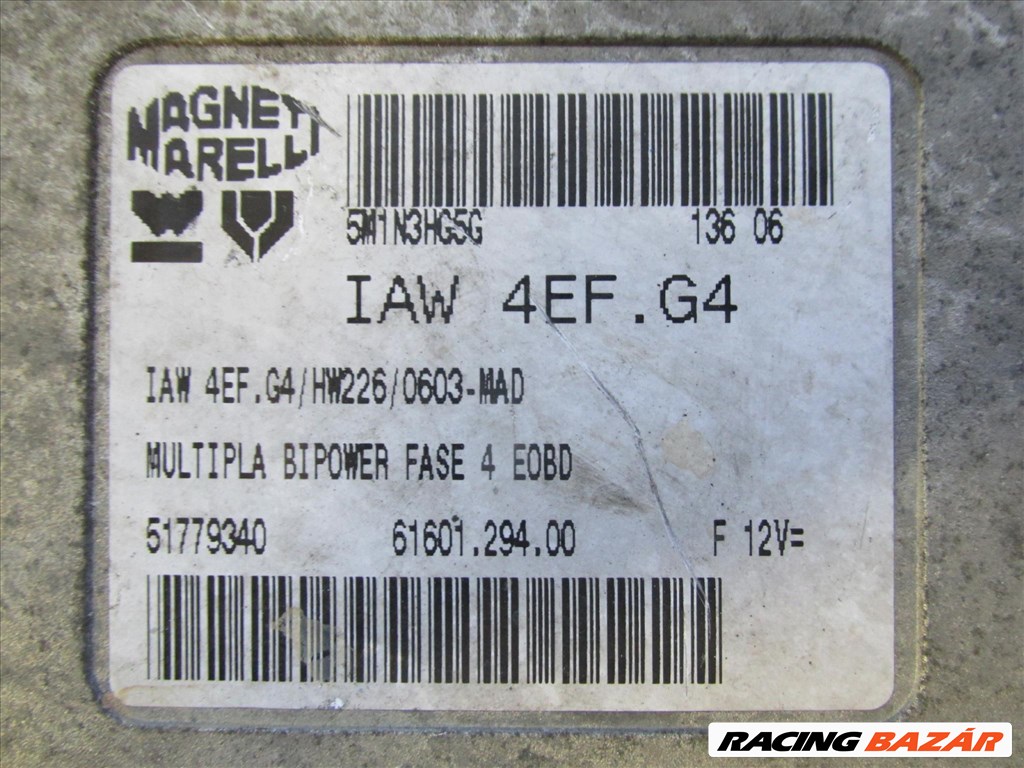Fiat Multipla 1,6 CNG motorvezérlő 51779340 3. kép