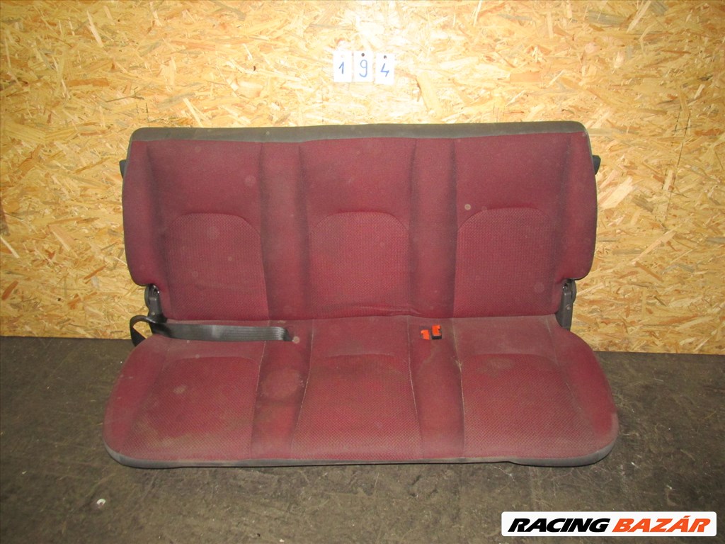 170497 Fiat Doblo 2000-2009 bordó színű, szövet, középső üléssor 1. kép