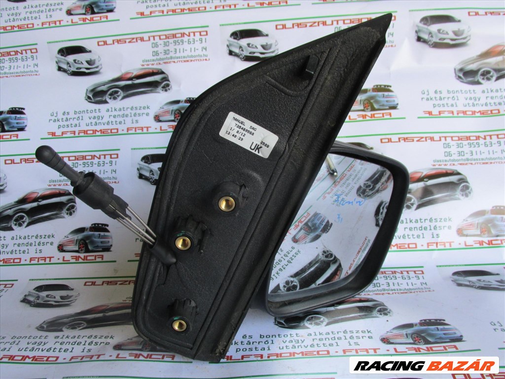 Fiat Fiorino fekete színű, műanyag,manual , jobb külső tükör 6. kép