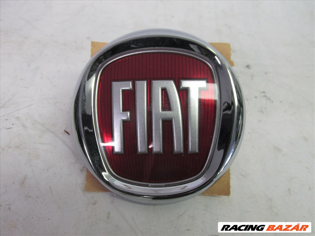 Fiat Seicento gyári új első embléma, piros 6001072887 1. kép