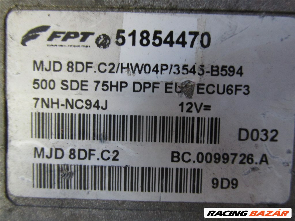 Fiat 500 1,3 Jtd motorvezérlő 51854470 3. kép