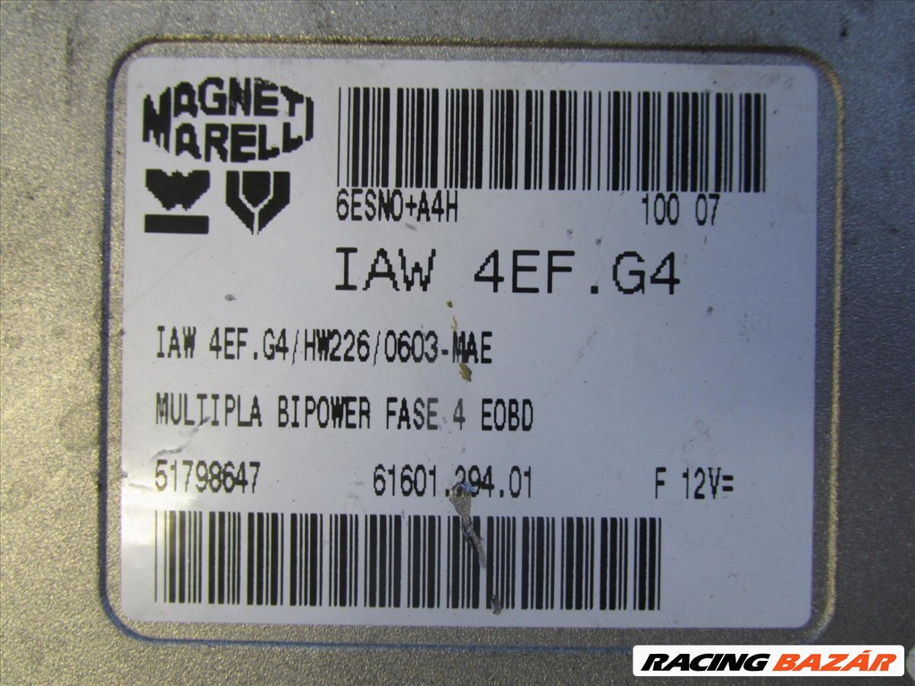 Fiat Multipla 1,6 Bipower motorvezérlő 51798647 3. kép