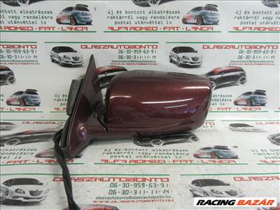 Lancia Kappa bordó színű, elektromos, bal oldali tükör