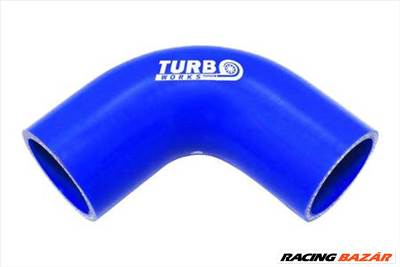 Szilikon Cső 90 Fokos Könyök TurboWorks 15mm, Kék