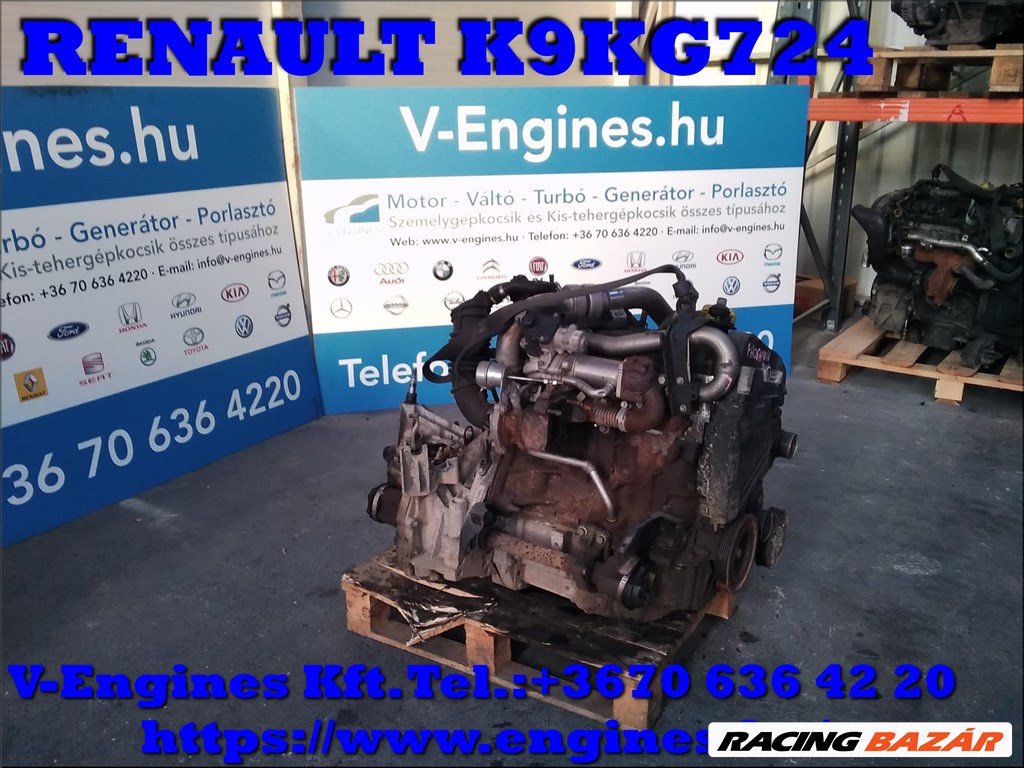  RENAULT K9KG 724 bontott motor 2. kép
