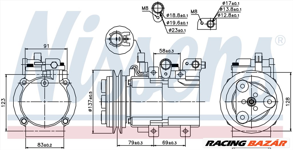 NISSENS 89282 Klímakompresszor HS18 1. kép