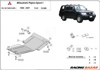 Mitsubishi Pajero Sport I, 1998-2007 - Motorvédő lemez