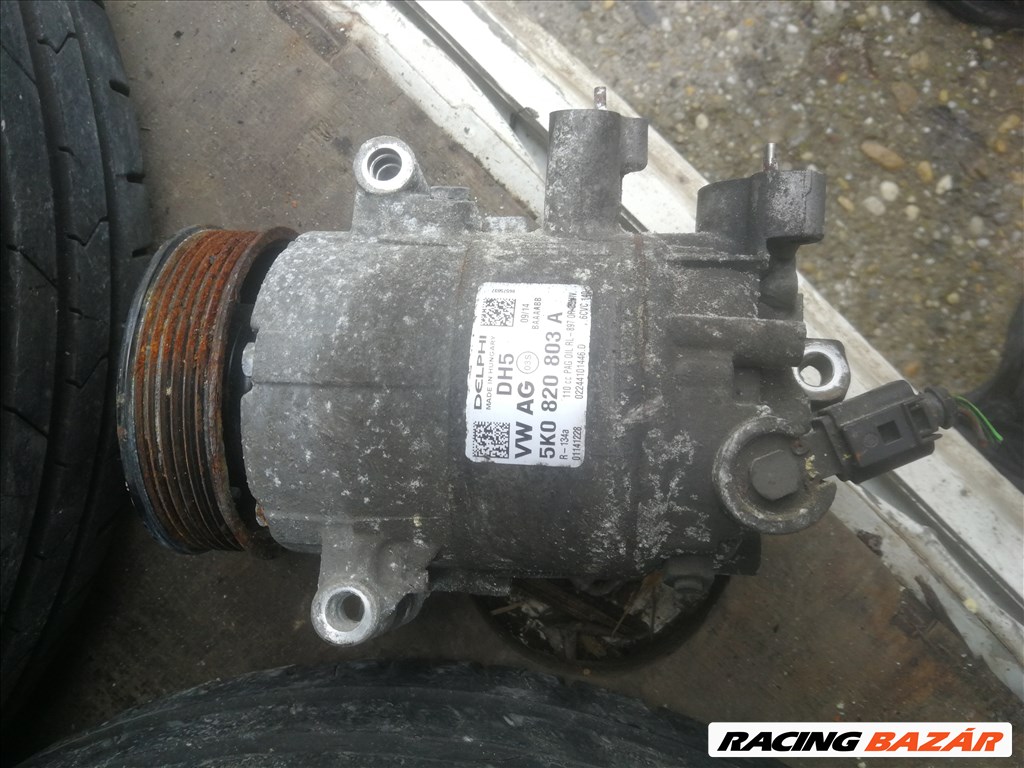Volkswagen Golf VI, Skoda Octavia II, Audi A3 (8P), A1 (8X), Seat León II, stb Klímakompresszor 5k0820803a 1. kép