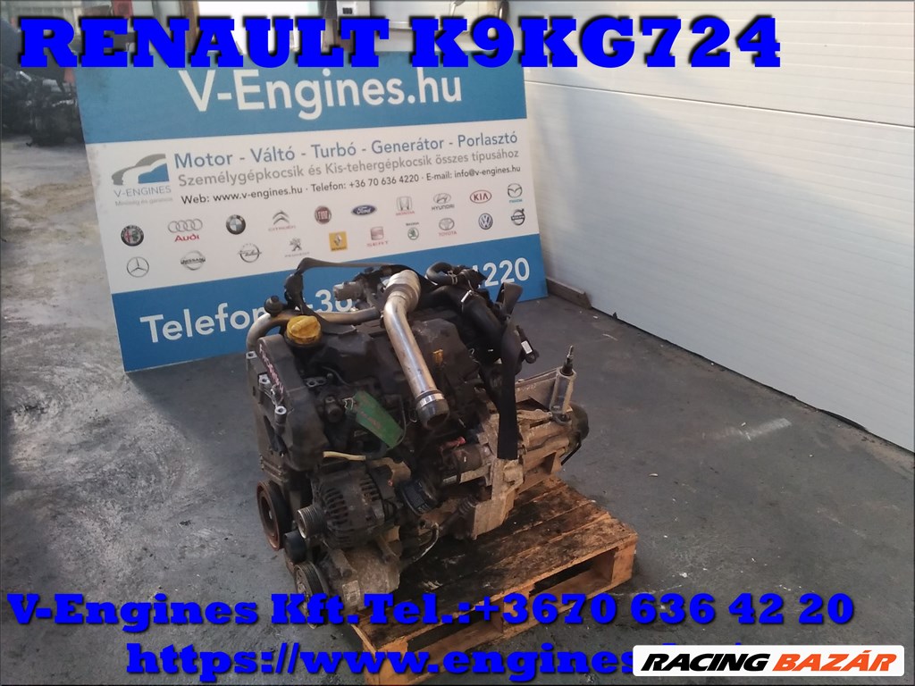 RENAULT K9K G724 bontott motor 2. kép