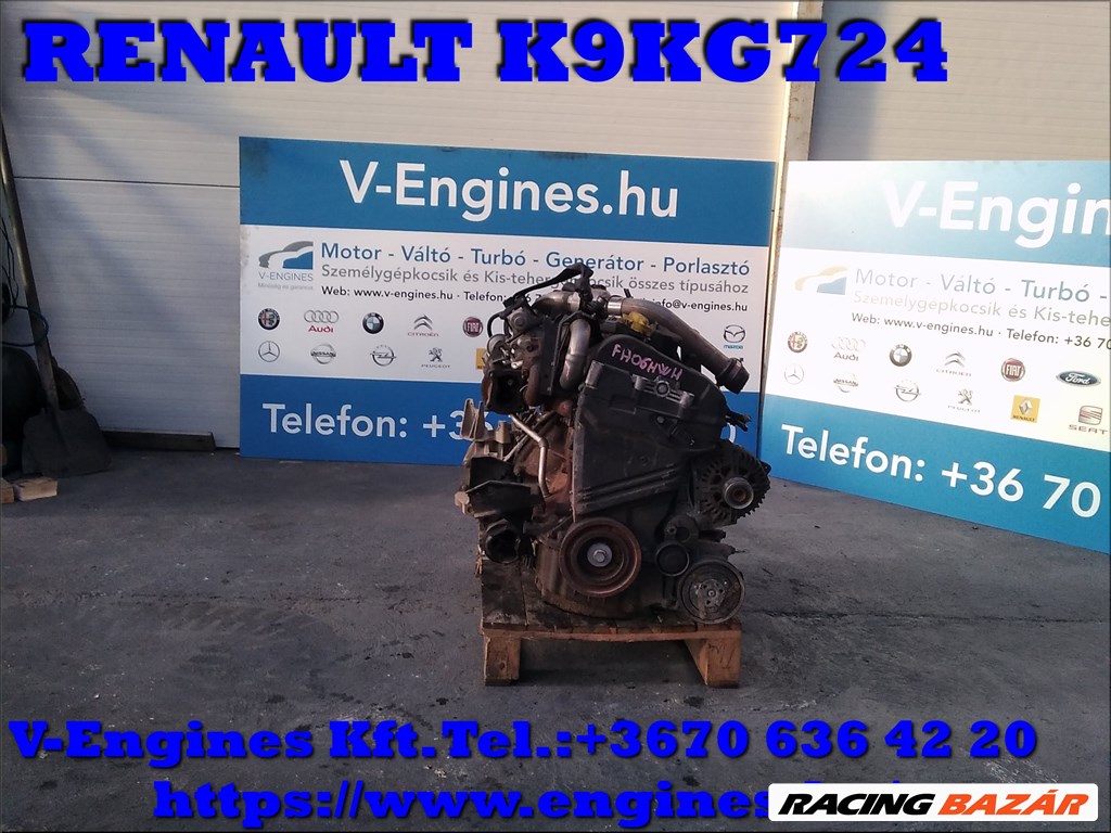RENAULT K9K G724 bontott motor 3. kép