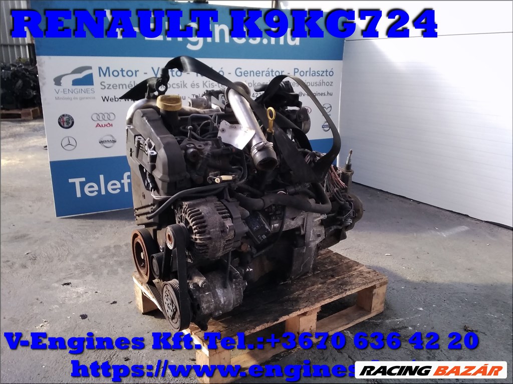 RENAULT K9K G724 bontott motor 4. kép