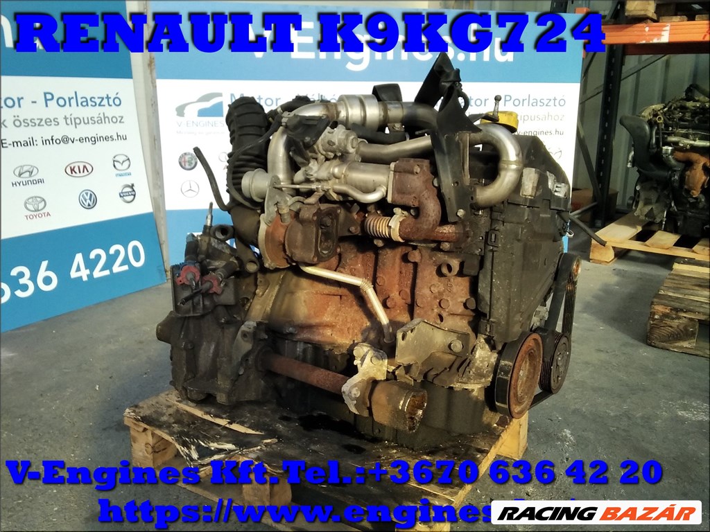 RENAULT K9K G724 bontott motor 5. kép