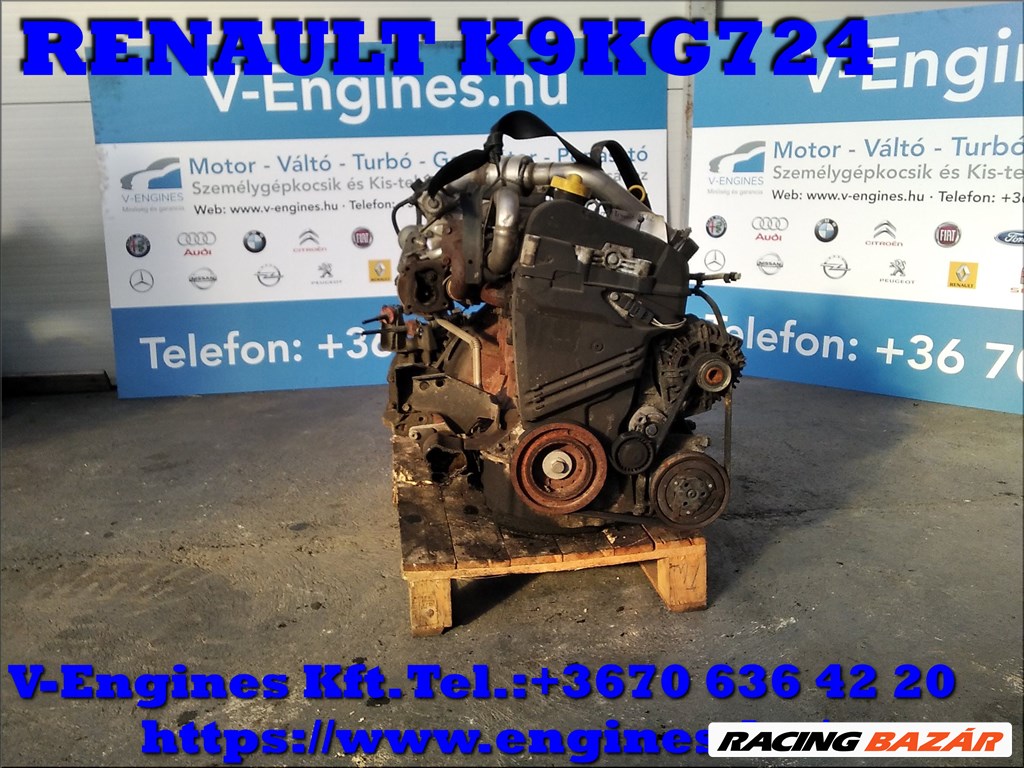 RENAULT K9K G724 bontott motor 6. kép