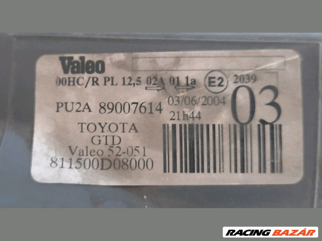 Toyota Yaris (XP10) bal fényszóró  811500d08000 6. kép