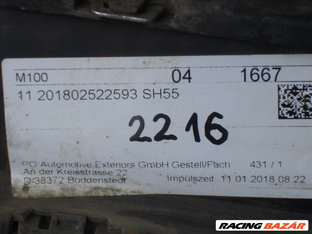 VW Tiguan 5N R-Line hátsó lökhárító radaros 5NA807521B 2015-től 5. kép