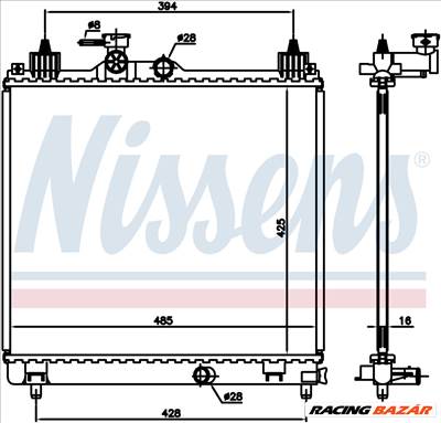NISSENS 606550 Hűtőradiátor