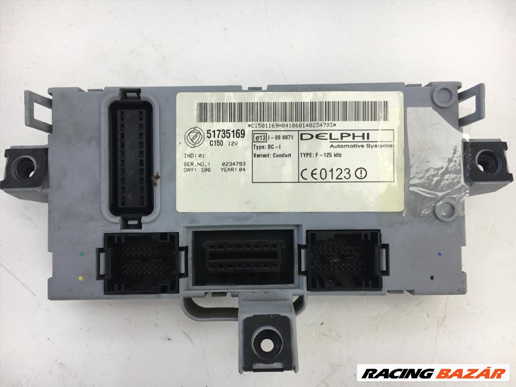 Fiat Punto 2003-2010 1.2 8v motorvezérlő szett! ECU+body computer+ gyújtáskapcsoló+2 db kulcs+ajtózár 55192305 4. kép