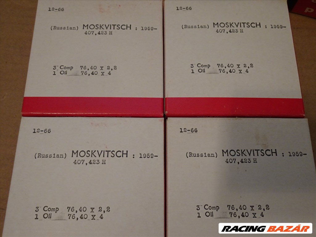 Moszkvics 407 423H dugattyúgyűrű ÚJ 75,9 +0,5mm ve 50299 7. kép