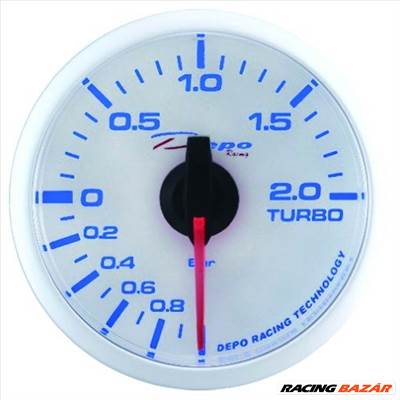 DEPO RACING WBL 52mm - Turbónyomásmérő óra (Elektromos, -1 - 2 BAR)