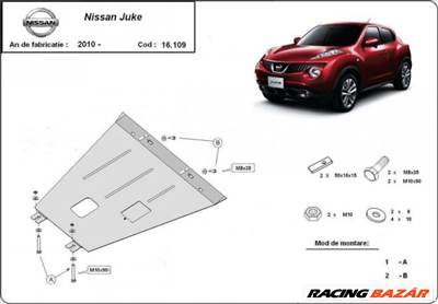 Nissan Juke, 2010-2018 - Motorvédő lemez