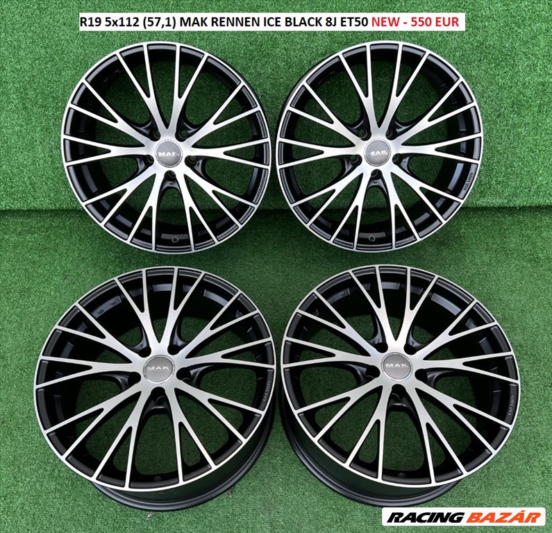 R19 5x112 (57,1) MAK RENNEN ICE BLACK 8J ET50 NEW - 550 EUR 1. kép