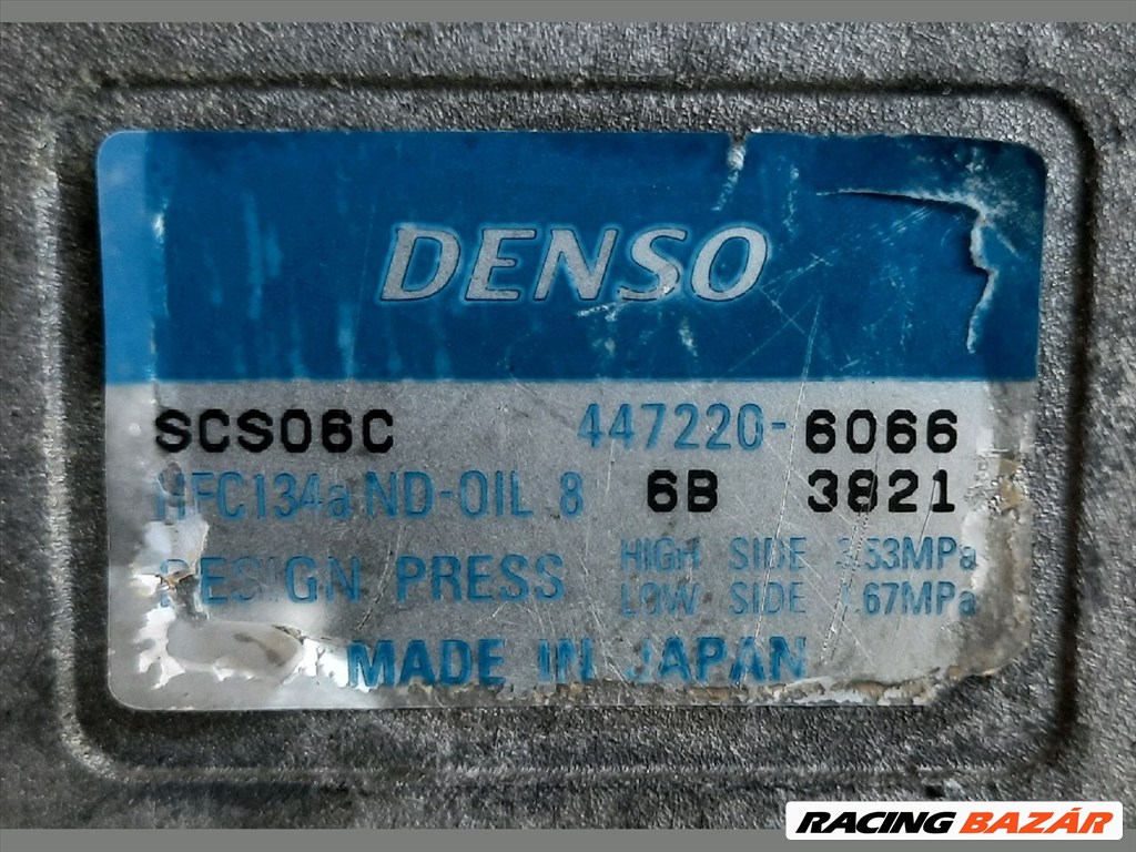 Toyota Yaris (XP10) klímakompresszor  denso-4472206066 2. kép