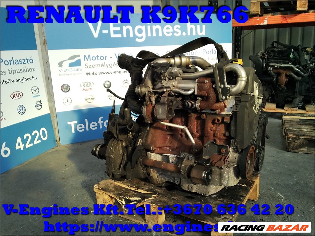 RENAULT K9K 766 bontott motor 3. kép