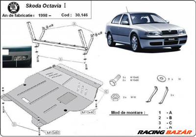 Skoda Octavia I, 1998-2010 - Motorvédő lemez